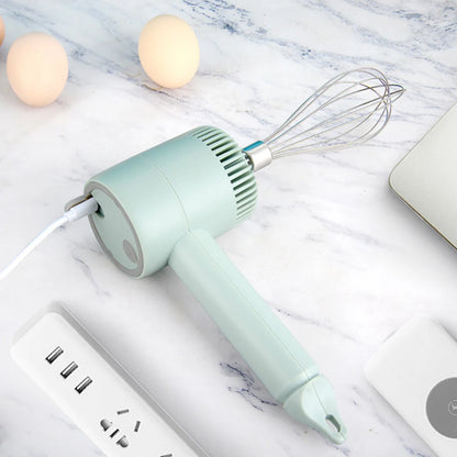 Wireless Electric Food Mixer - Portable Hand Blender USB Rechargeable, 3 Speed Egg Beater - ZOOMNSTORE