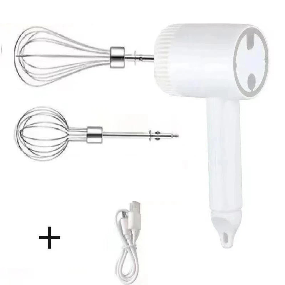 Wireless Electric Food Mixer - Portable Hand Blender USB Rechargeable, 3 Speed Egg Beater - ZOOMNSTORE
