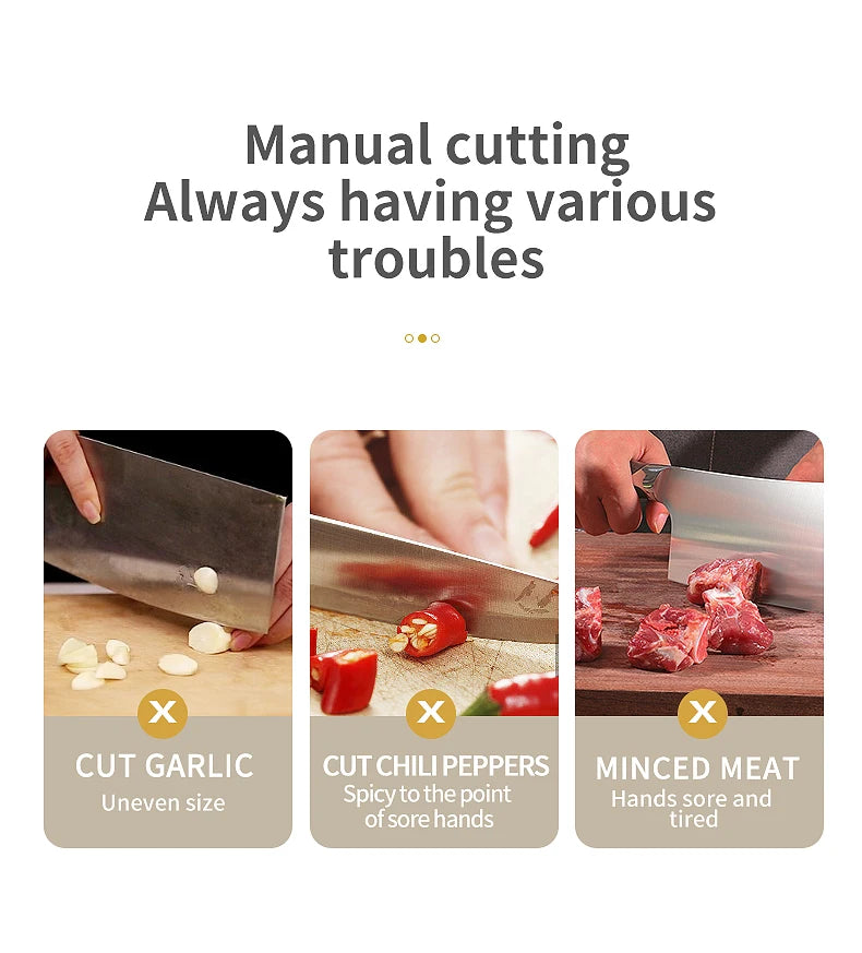 Mini Wireless Electric Garlic Press  Food Shredder - USB Rechargeable Kitchen Grinder - ZOOMNSTORE