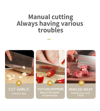 Mini Wireless Electric Garlic Press  Food Shredder - USB Rechargeable Kitchen Grinder - ZOOMNSTORE