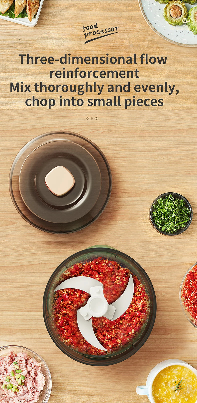 Mini Wireless Electric Garlic Press  Food Shredder - USB Rechargeable Kitchen Grinder - ZOOMNSTORE