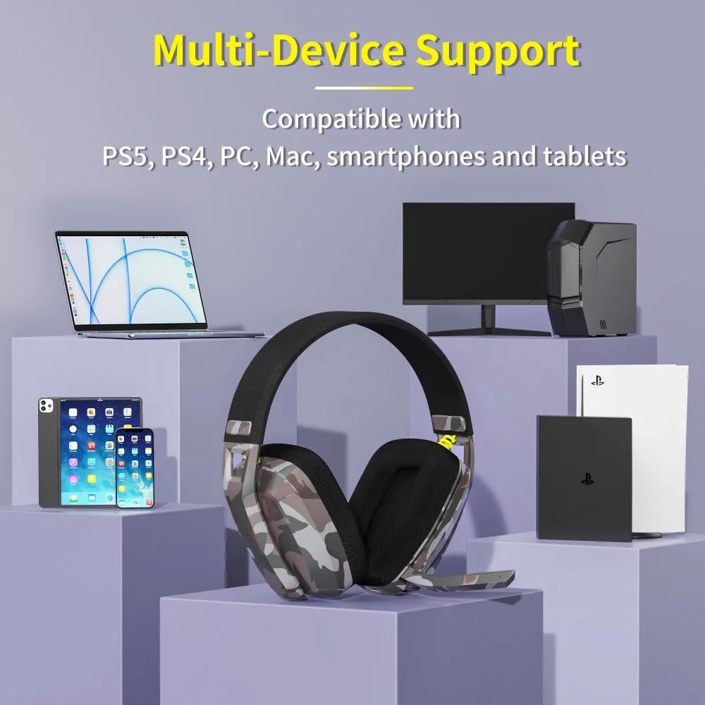 Wireless Gaming Headset - BINNUNE BW06 for PS5 PS4 PC Mac - ZOOMNSTORE