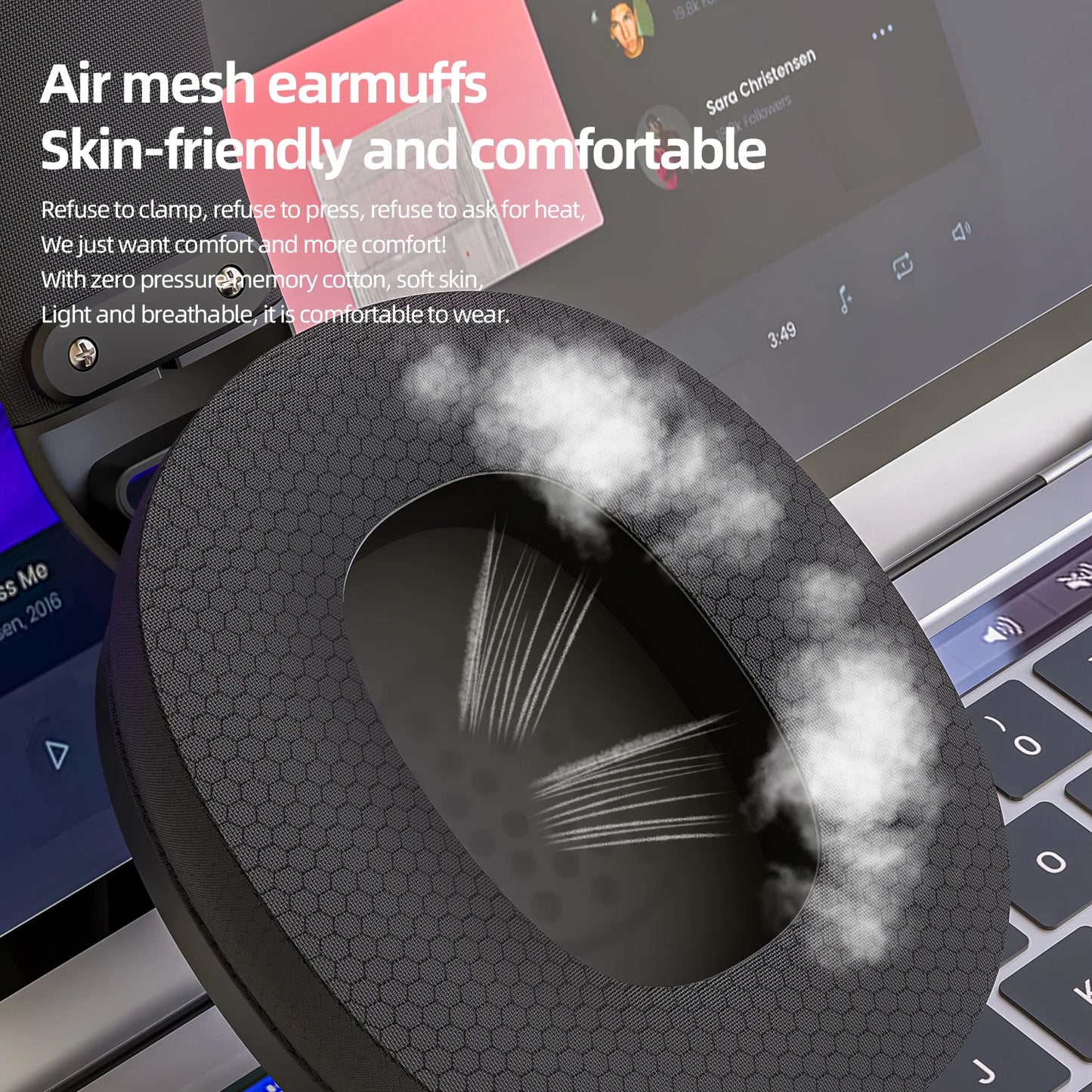 SmailWolf L80 Bluetooth Headphones - Lightweight Wireless Gaming Headset with Bass - ZOOMNSTORE