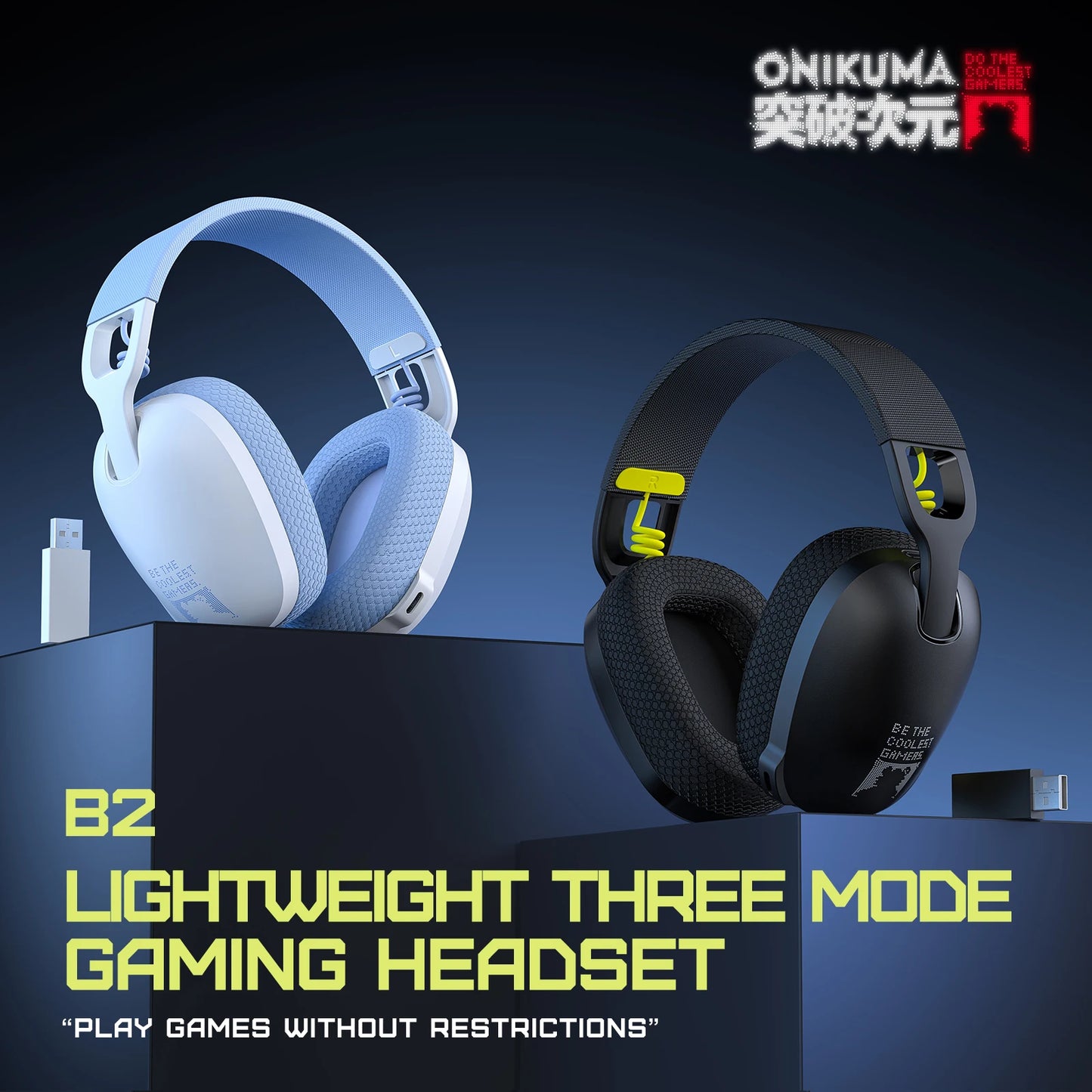 Onikuma B2 Wireless Gaming Headset - Ergonomic 24GHz USB Headphones for PS5PS4PC - ZOOMNSTORE