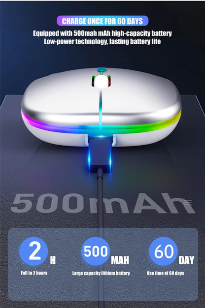 Wireless Gaming Mouse - Bluetooth 5.2 Rechargeable USB Charging, 1600 DPI Portable - ZOOMNSTORE