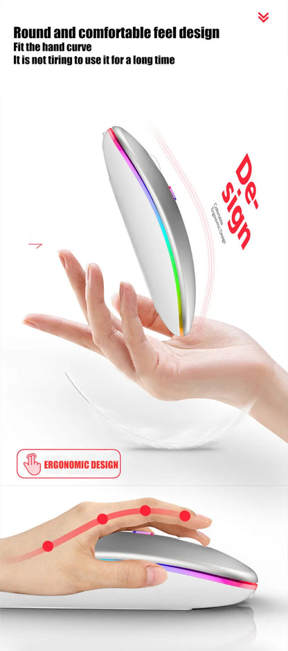 Wireless Gaming Mouse - Bluetooth 5.2 Rechargeable USB Charging, 1600 DPI Portable - ZOOMNSTORE