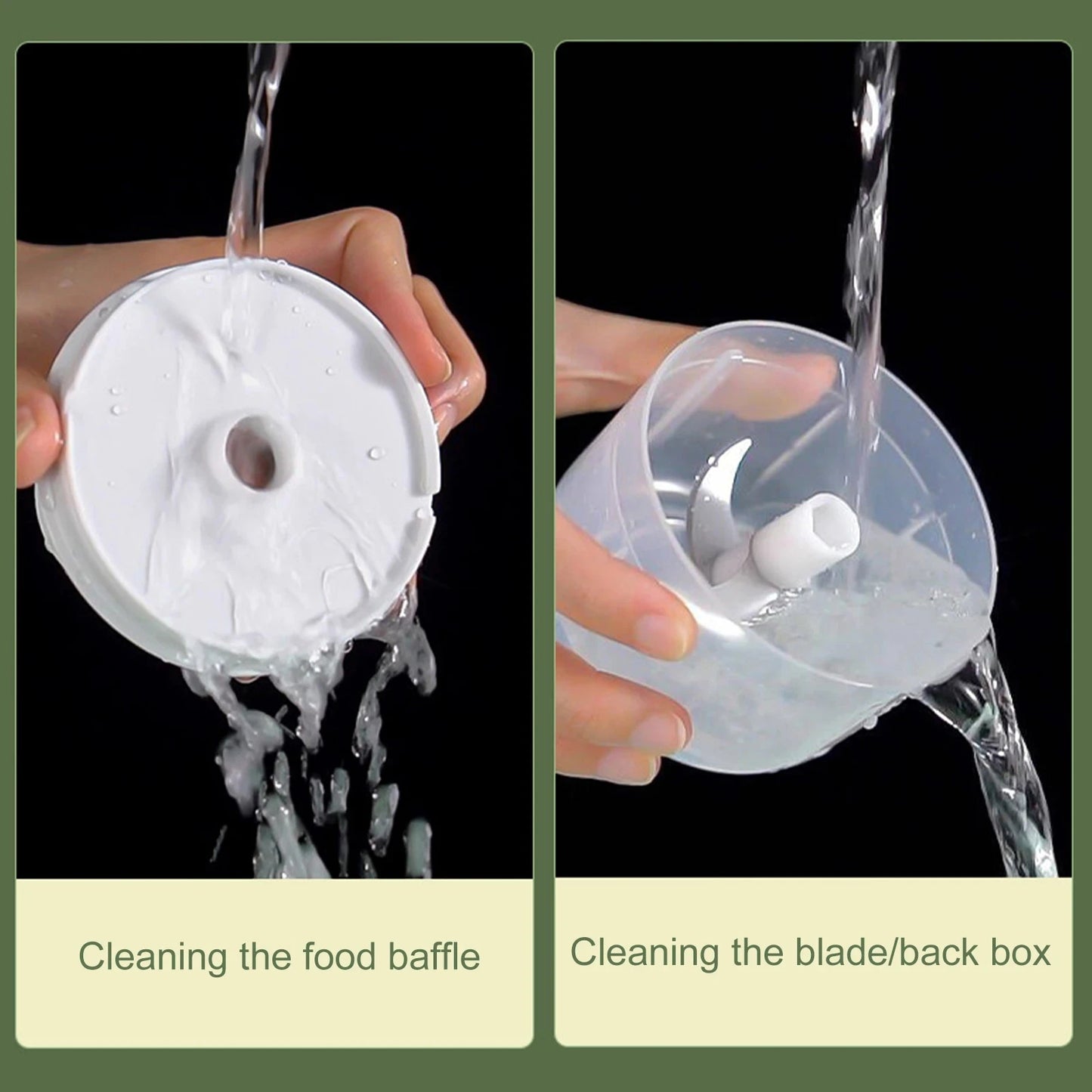 Wireless Electric Garlic Masher  Food Chopper - 250ml Mincer with 6 Blades for Vegetables Meat and Chili - ZOOMNSTORE