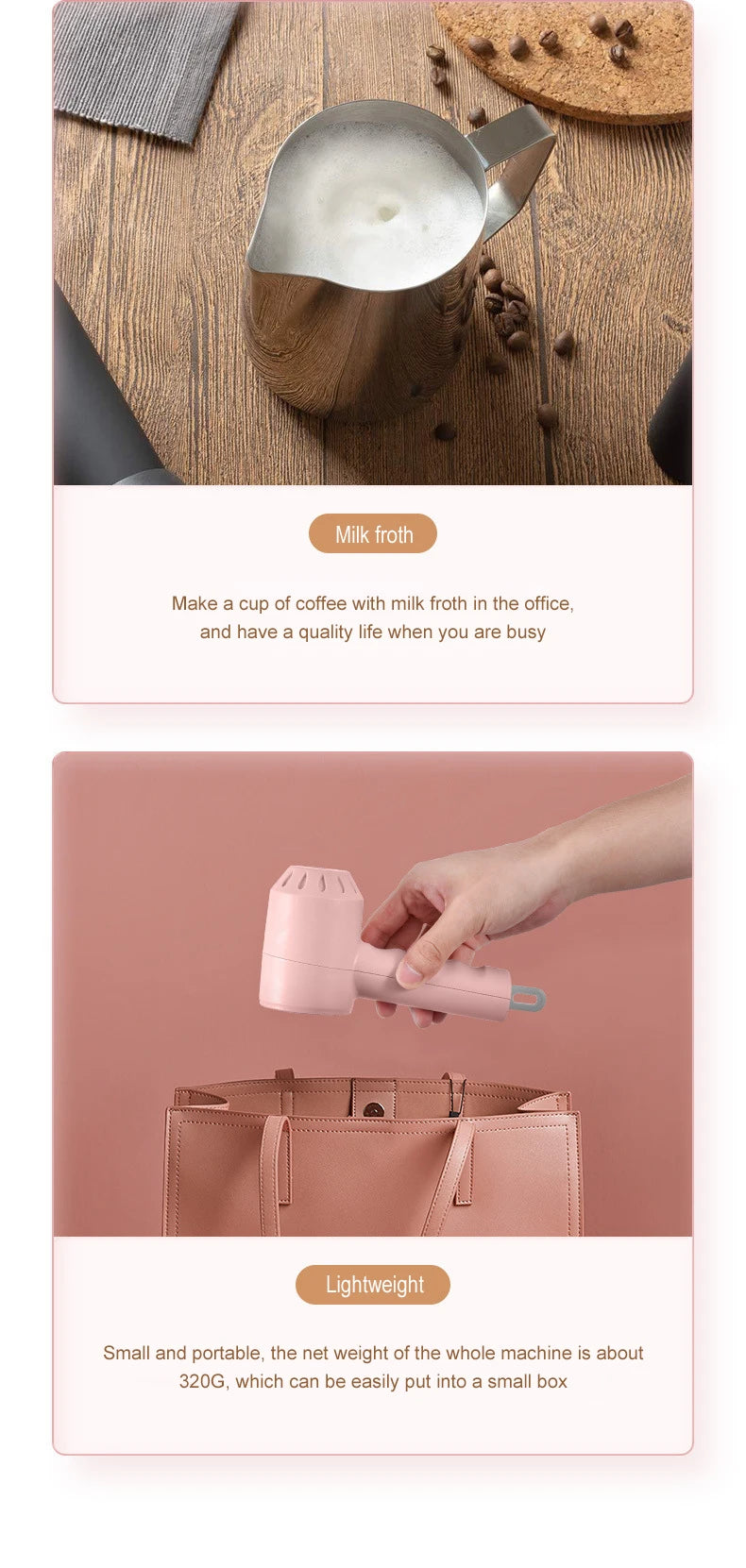 Wireless Hand Blender | Compact Food Blender & Portable Kitchen Mixer With Wire Whip Accessory - ZOOMNSTORE