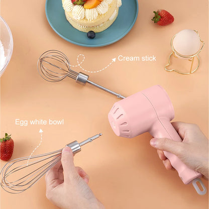 Wireless Hand Blender | Compact Food Blender & Portable Kitchen Mixer With Wire Whip Accessory - ZOOMNSTORE