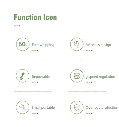 Wireless Hand Blender | Compact Food Blender & Portable Kitchen Mixer With Wire Whip Accessory - ZOOMNSTORE