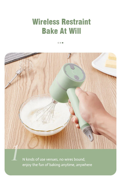 Wireless Hand Blender | Compact Food Blender & Portable Kitchen Mixer With Wire Whip Accessory - ZOOMNSTORE