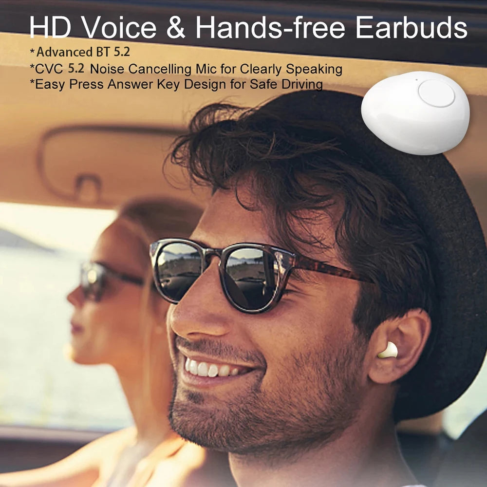 Wireless Invisible Earbuds – Bluetooth 5.2 Tiny Wireless Headphones With Touch Control - ZOOMNSTORE