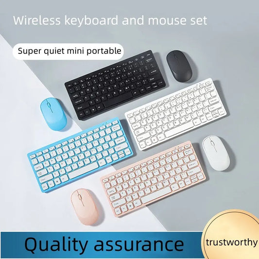 Wireless Mini Keyboard and Mouse Combo - 24G for Laptop PC Mac Smart TV PS4 - ZOOMNSTORE