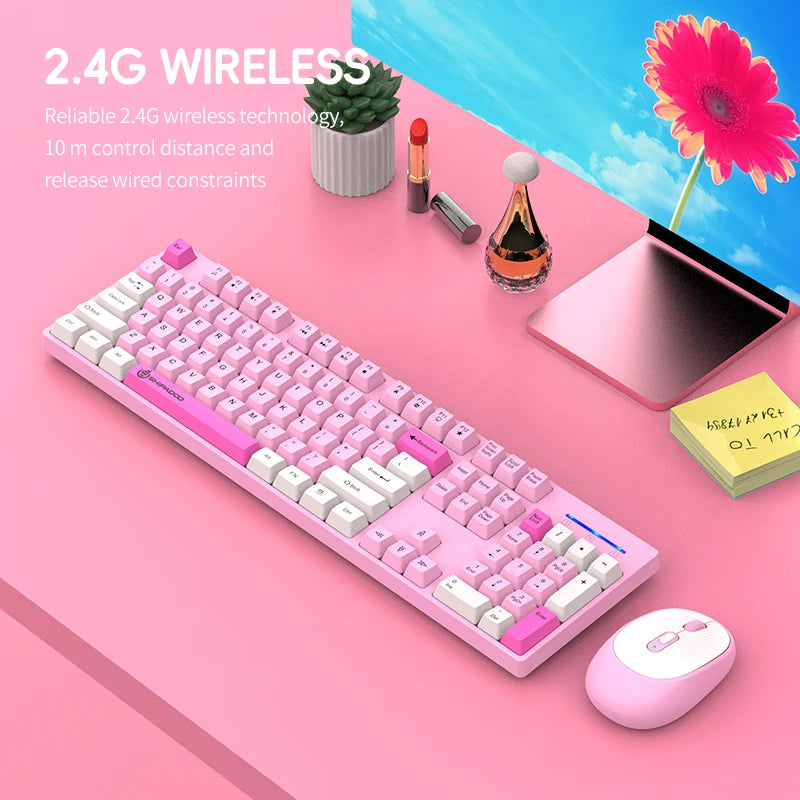 Shipadoo Wireless Keyboard and Mouse Combo Set Gaming Wireless Laptop Desktop Computer Office Accessories Free Wireless Mouse - ZOOMNSTORE