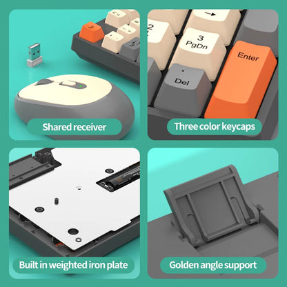 Shipadoo Wireless Keyboard and Mouse Combo Set Gaming Wireless Laptop Desktop Computer Office Accessories Free Wireless Mouse - ZOOMNSTORE