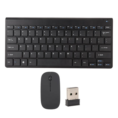 Wireless Keyboard Mouse Kit Slim Wireless Key Mouse Combo Portable Beautiful Power Saving Silent Button LED Indicator for Home - ZOOMNSTORE