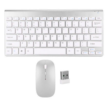 Wireless Keyboard Mouse Kit Slim Wireless Key Mouse Combo Portable Beautiful Power Saving Silent Button LED Indicator for Home - ZOOMNSTORE