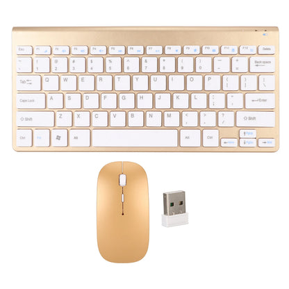 Wireless Keyboard Mouse Kit Slim Wireless Key Mouse Combo Portable Beautiful Power Saving Silent Button LED Indicator for Home - ZOOMNSTORE