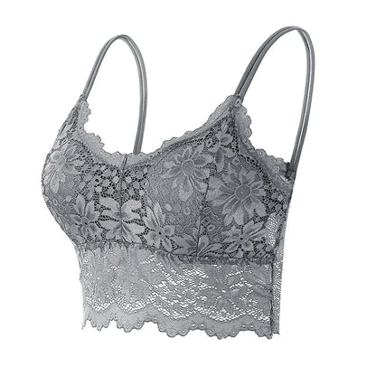 Wireless Lace Bralette - Comfortable Push Up Bra With Adjustable Straps | Seamless Lingerie - ZOOMNSTORE