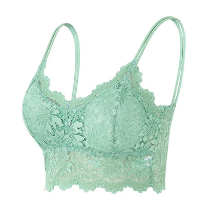 Wireless Lace Bralette - Comfortable Push Up Bra With Adjustable Straps | Seamless Lingerie - ZOOMNSTORE