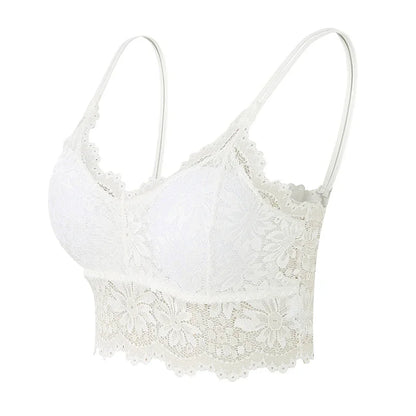 Wireless Lace Bralette - Comfortable Push Up Bra With Adjustable Straps | Seamless Lingerie - ZOOMNSTORE