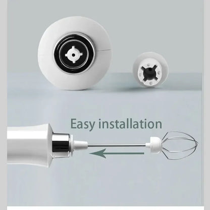 Wireless Milk Frother - 3 In 1 Electric Handheld Milk Foamer With Stainless Steel Whisk - ZOOMNSTORE