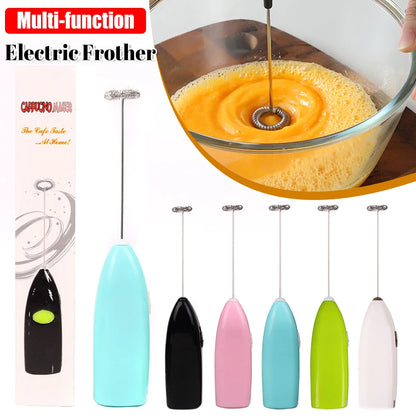 Wireless Milk Frother - Battery Powered Handheld Milk Frother With Stainless Steel Whisk - ZOOMNSTORE