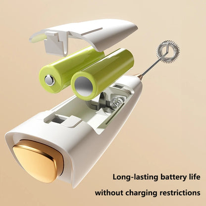 Wireless Milk Frother - Electric Handheld Foam Maker USB Rechargeable 15s Fast Frothing - ZOOMNSTORE