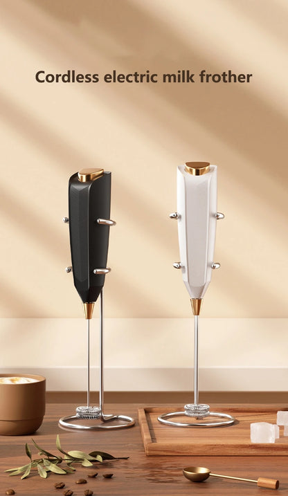 Wireless Milk Frother - Electric Handheld Foam Maker USB Rechargeable 15s Fast Frothing - ZOOMNSTORE