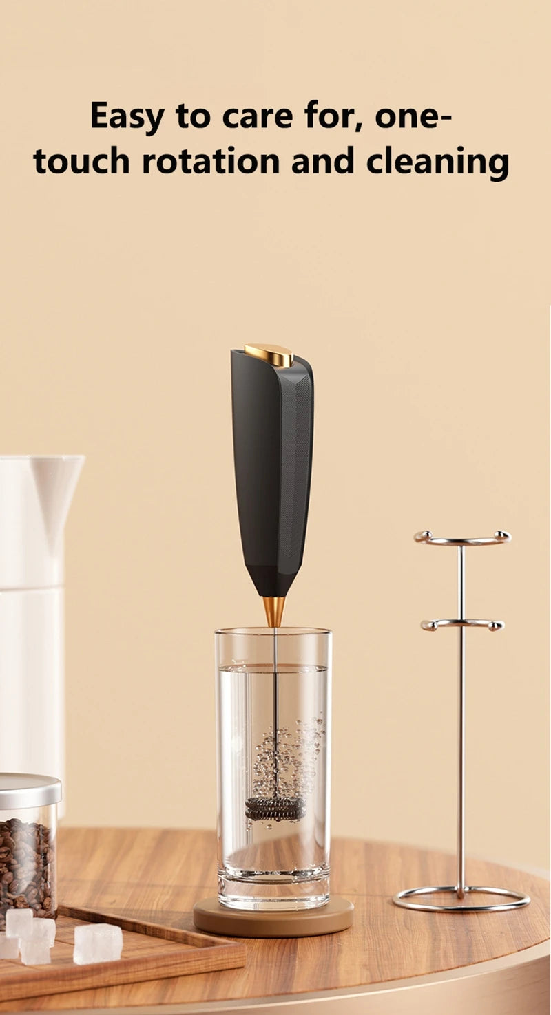 Wireless Milk Frother - Electric Handheld Foam Maker USB Rechargeable 15s Fast Frothing - ZOOMNSTORE