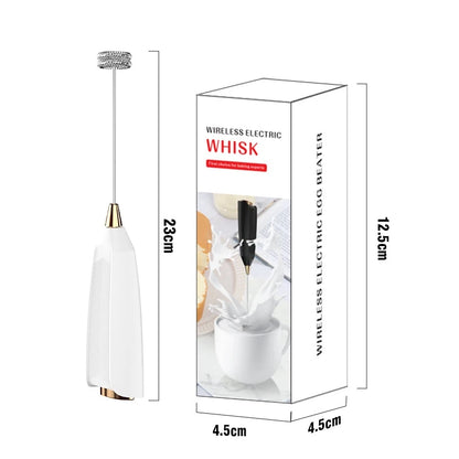 Wireless Milk Frother - Electric Handheld Foam Maker USB Rechargeable 15s Fast Frothing - ZOOMNSTORE