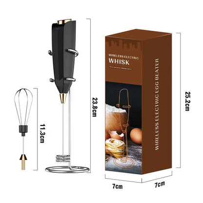 Wireless Milk Frother - Electric Handheld Foam Maker USB Rechargeable 15s Fast Frothing - ZOOMNSTORE