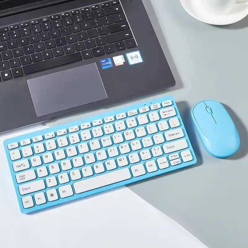 Wireless Mini Keyboard and Mouse Combo - 24G for Laptop PC Mac Smart TV PS4 - ZOOMNSTORE