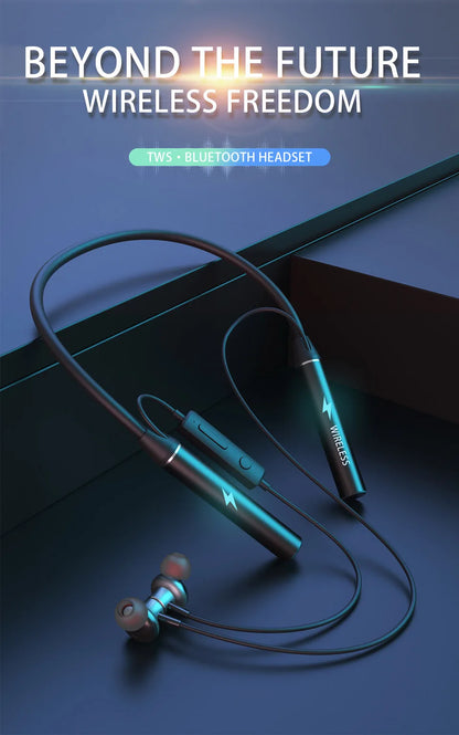 Wireless Neckband Headphones - Bluetooth Earphones With Microphone & Long Battery Life - ZOOMNSTORE