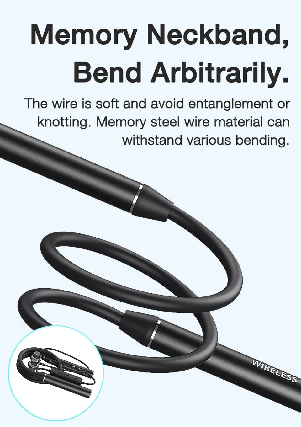 Wireless Neckband Headphones - Bluetooth Earphones With Microphone & Long Battery Life - ZOOMNSTORE