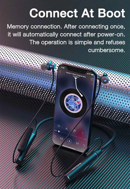 Wireless Neckband Headphones - Bluetooth Earphones With Microphone & Long Battery Life - ZOOMNSTORE