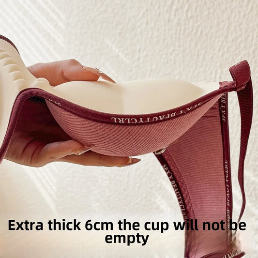 Wireless Push-Up Bra - 6cm Thickened Anti-Slip Seamless Adjustable Straps for Small Chest - ZOOMNSTORE