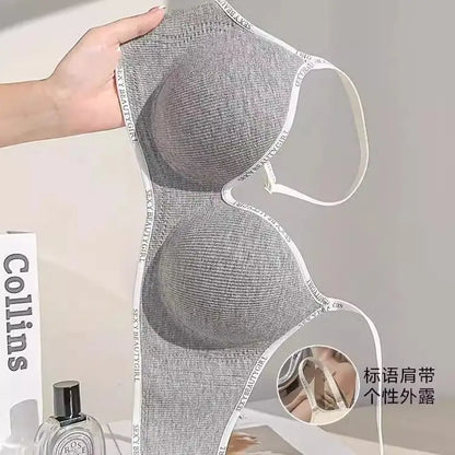Wireless Push-Up Bra - 6cm Thickened Anti-Slip Seamless Adjustable Straps for Small Chest - ZOOMNSTORE