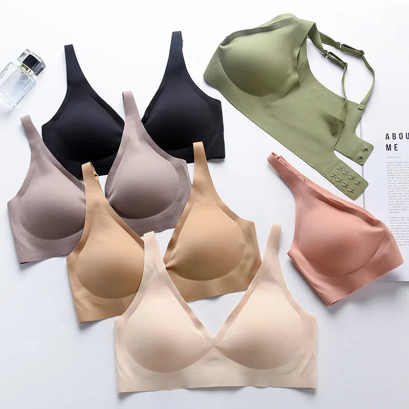 Sexy Seamless Bra Wire Free Brassiere Adjustable Wireless Bras Women Underwear Female Push Up Padded Bralette Lingerie Intimates - ZOOMNSTORE