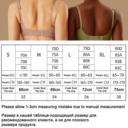 Wireless Push Up Bra - Seamless Jelly Bra With Wire Free Support & Adjustable Straps - ZOOMNSTORE