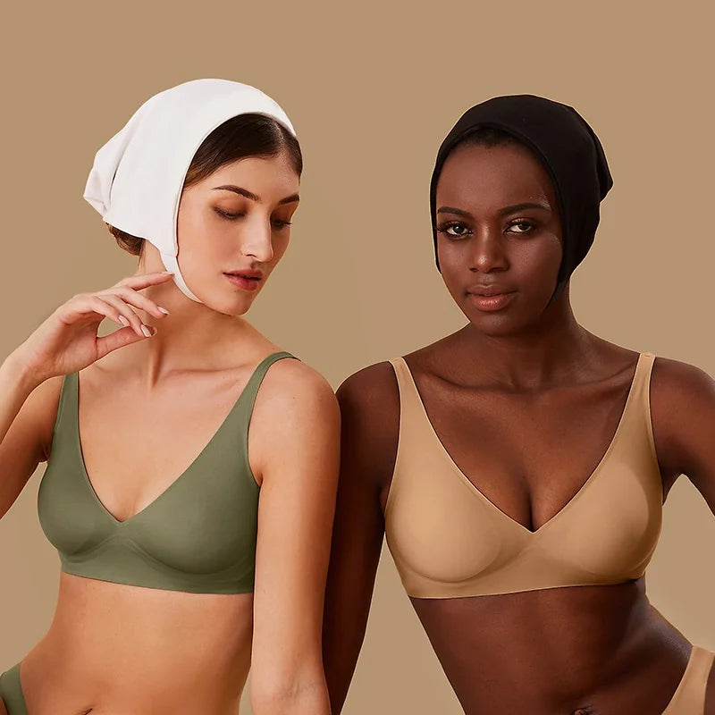 Wireless Push Up Bra - Seamless Jelly Bra With Wire Free Support & Adjustable Straps - ZOOMNSTORE