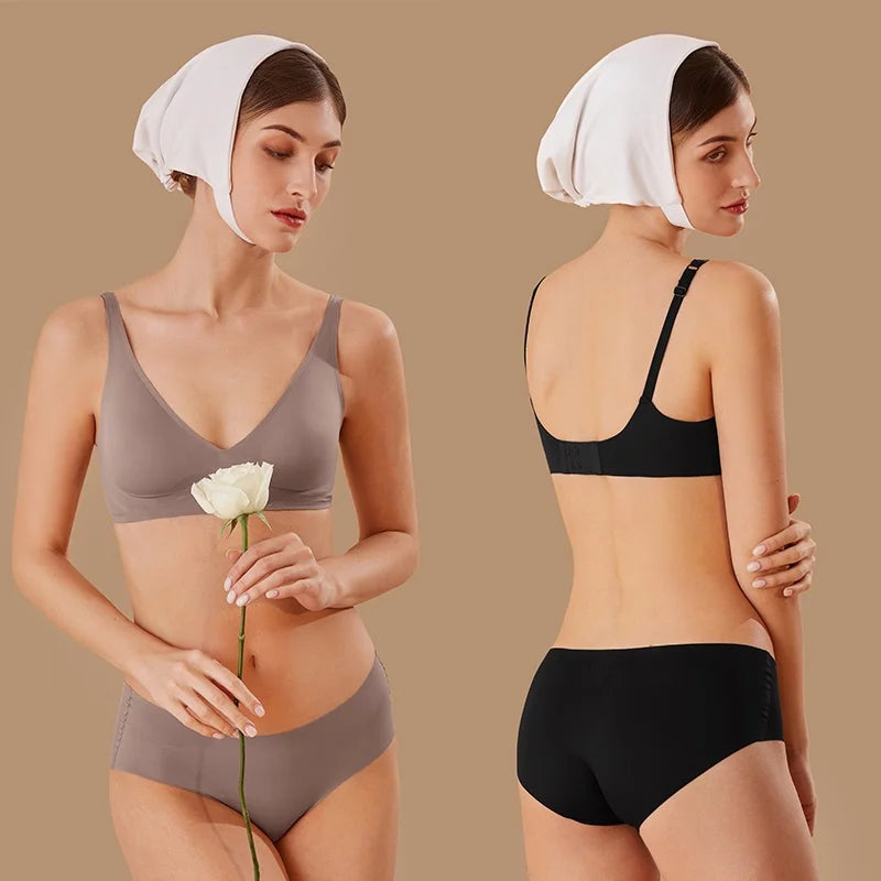 Wireless Push Up Bra - Seamless Jelly Bra With Wire Free Support & Adjustable Straps - ZOOMNSTORE
