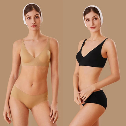 Wireless Push Up Bra - Seamless Jelly Bra With Wire Free Support & Adjustable Straps - ZOOMNSTORE