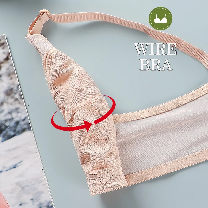 Wireless Push Up Bra - Ultra Thin Lace Bra Women | Large Size Bras, Adjustable Strap Bra - ZOOMNSTORE