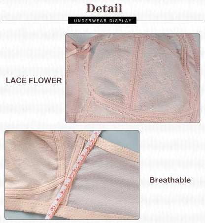 Wireless Push Up Bra - Ultra Thin Lace Bra Women | Large Size Bras, Adjustable Strap Bra - ZOOMNSTORE