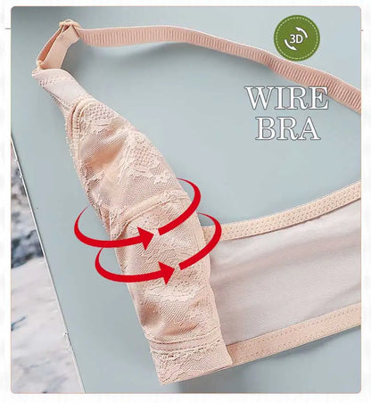 Wireless Push Up Bra - Ultra Thin Lace Bra Women | Large Size Bras, Adjustable Strap Bra - ZOOMNSTORE