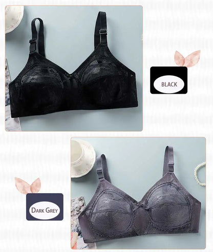 Wireless Push Up Bra - Ultra Thin Lace Bra Women | Large Size Bras, Adjustable Strap Bra - ZOOMNSTORE