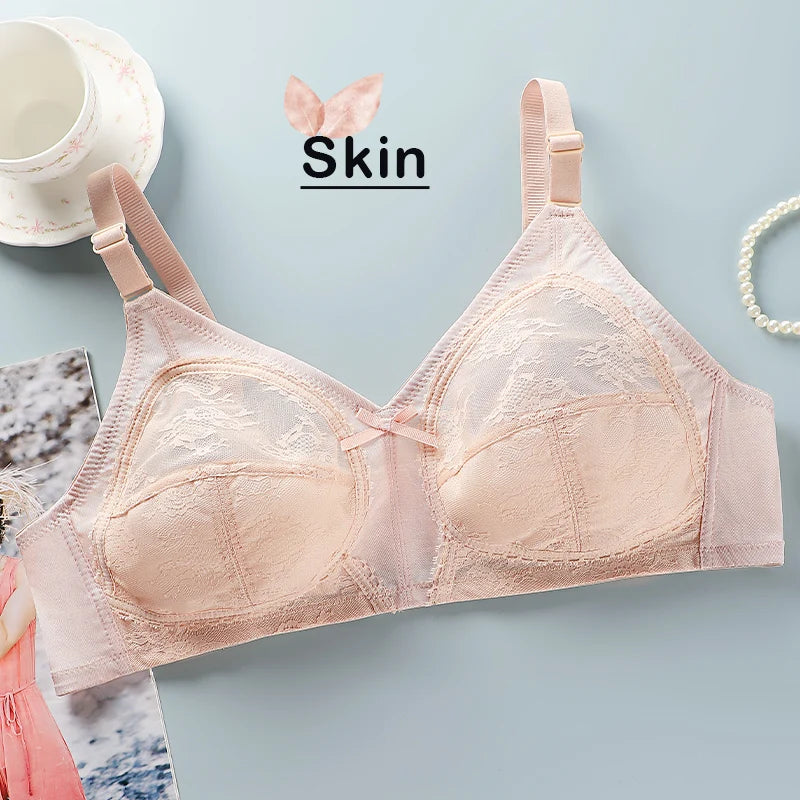Wireless Push Up Bra - Ultra Thin Lace Bra Women | Large Size Bras, Adjustable Strap Bra - ZOOMNSTORE