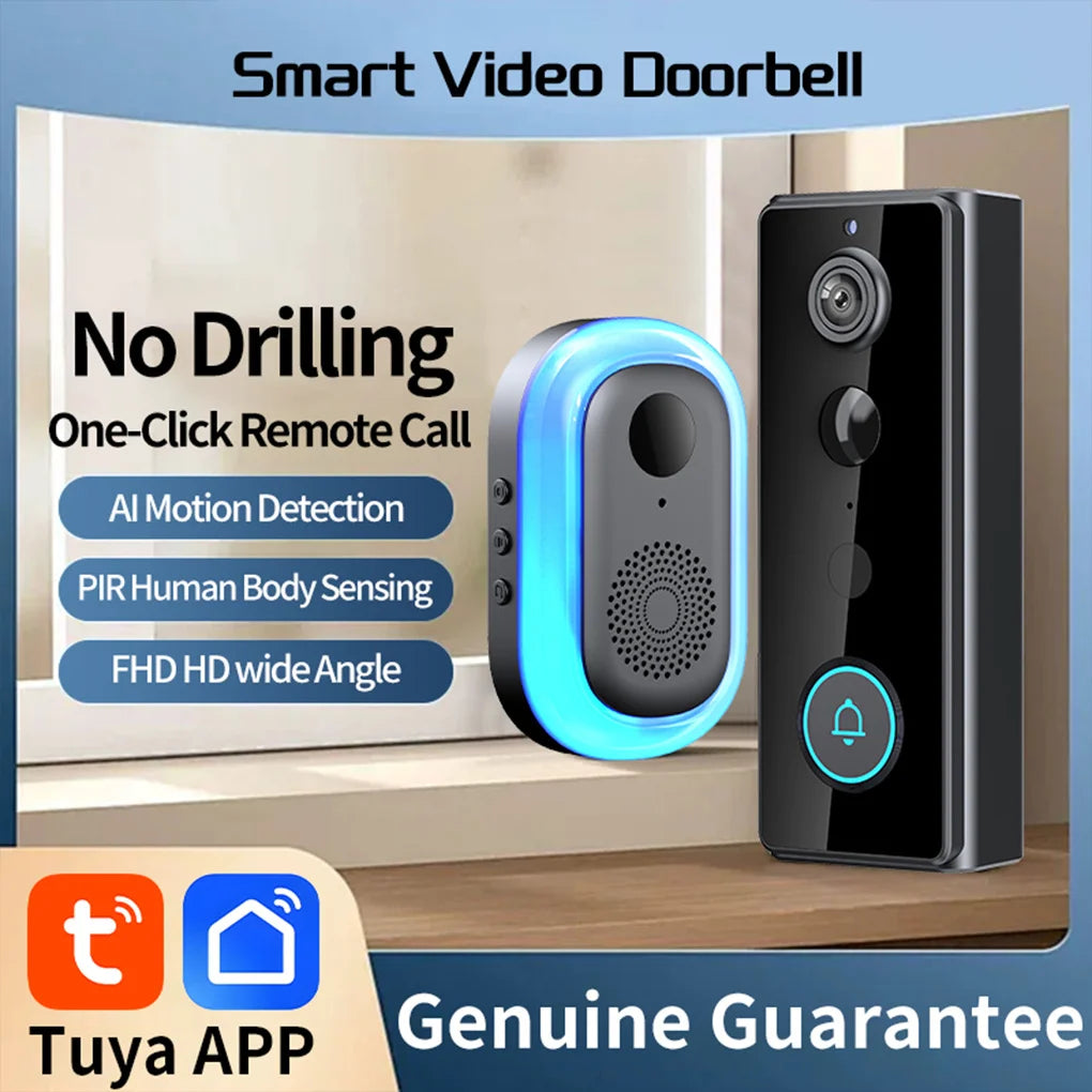 Wireless Smart Doorbell - IP65 Waterproof WiFi Video Intercom with PIR Motion Detection - ZOOMNSTORE