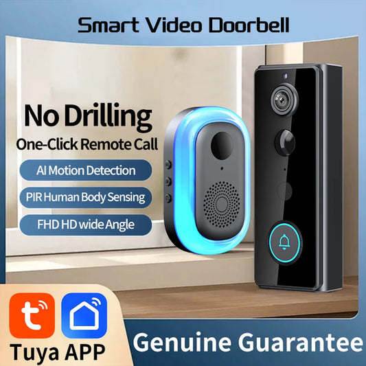 Wireless Smart Doorbell - IP65 Waterproof WiFi Video Intercom with PIR Motion Detection - ZOOMNSTORE